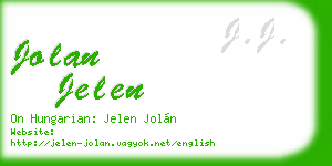 jolan jelen business card